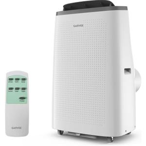 Garvee 14000 BTU Portable Air Conditioner for Rooms up to 750 Sq. Ft, 3-in-1 AC Unit with Cooling, Dehumidifier & Fan, 3 Fan Speeds, Auto Swing, 24H Timer, Energy-Saving, Remote & Window Kit, Gray