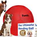25" Herding Ball for Dogs, for Australian Shepherd, for Cattle, for Border Collie, for Blue Heelers & Medium to Large Dogs,Horse, Herding Dog Ball, Herding Toys - Red