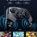 VOYEE Switch Controllers Compatible with Switch/Lite/OLED, Programming Wireless Pro Controller with Motion Control, Vibration, Wake-up, Turbo, Screenshot (Gray)