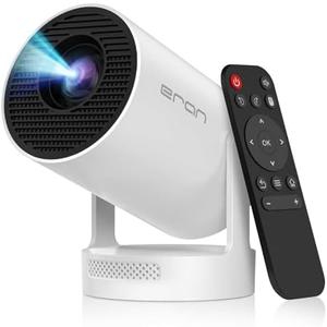 [Electric Focus]Mini Portable Projector with 4K Support, Bluetooth 5.4 WIFI6, 5watt Sound Base Speaker, 260 ANSI, Android 11, 210° Rotation , Auto Keystone Correction Video Projector HY300 PLUS