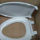 KOHLER 4636-RL-0 Cachet ReadyLatch Elongated Slow Close Toilet Seat, Soft Close Toilet Seat Quiet Lid, Contoured Grip-Tight Bumpers Installation Hardware, Apartment Essentials, White