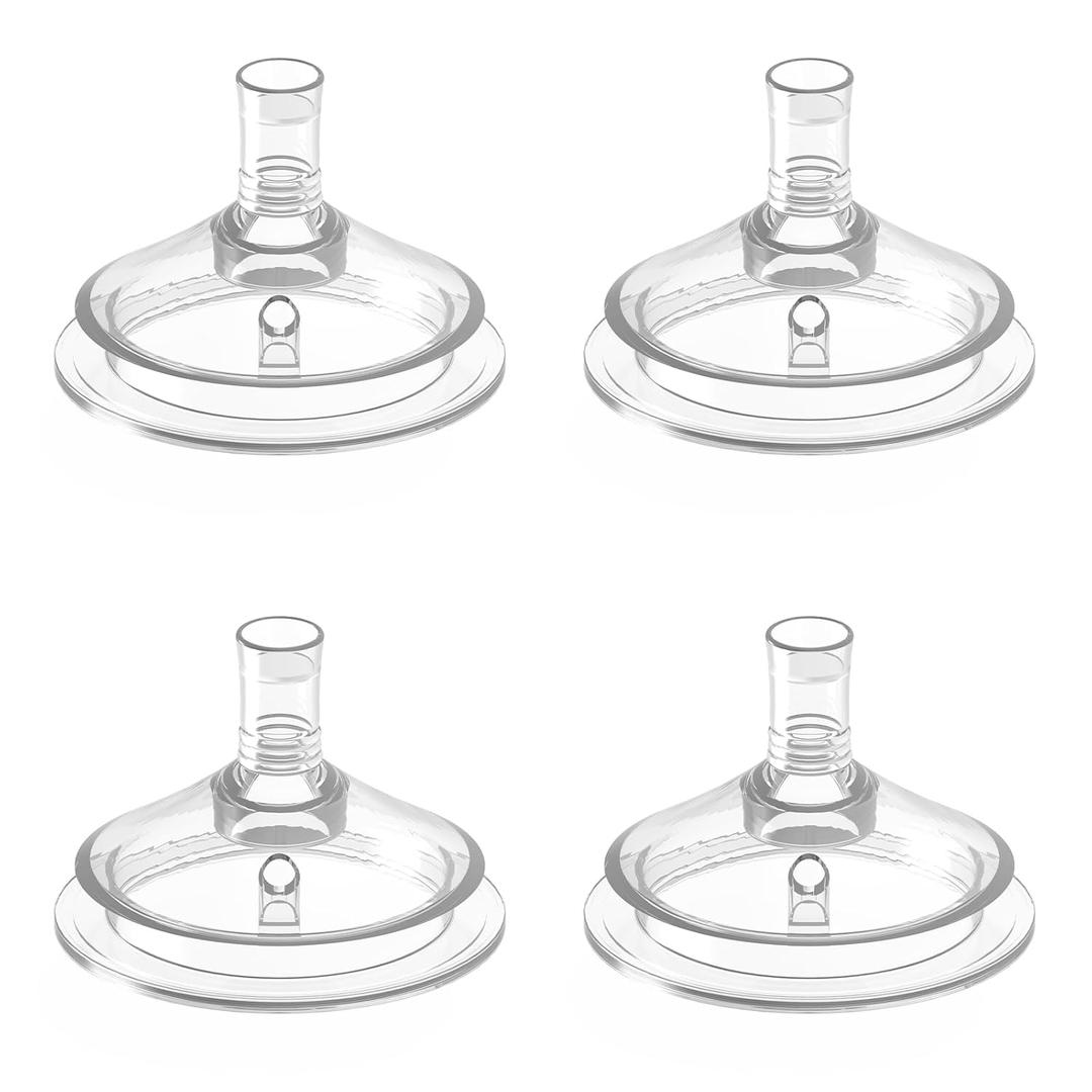 Nipples for Philips Avent Baby Bottles, Natural Trainer Sippy Cup My Grippy Spout/Natural Trainer Sippy Cup, Soft 100% Silicone Nipples, Fast Flow 5, 8m+ (Straw Nipple(4 pieces))