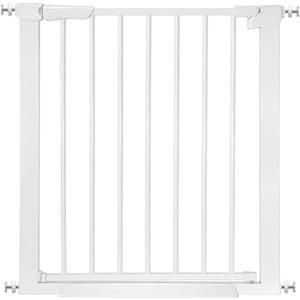 Adjustable Baby Gate with Door, Auto Close Safety Pet Gates for Doorways, Extra Tall and Wide Child Gate for Stairs, Dog Gates for The House, Doorways. Pressure Baby Gate for Dogs Indoor. (29.5-32.5 in width (White))
