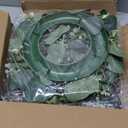 Wood Home Sign with Artificial Eucalyptus Wreath for O, Hanging Farmhouse Wall House Decor Wood Letters for Wall Art Rustic Home Decor, Wall Decor for Living Room Kitchen Entryway (Black) (9.8L" x 9.8W")