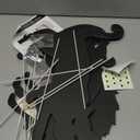 Ivenf Halloween Decorations Outdoor, 6ct Black Cat Decor Yard Signs with Stakes, Scary Silhouette with Glow in Dark Eyes, Corrugated Plastic, Waterproof Lawn Decorations for Kids Family Home Party