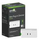 Leviton Decora Smart Dimmer Plug, Wi-Fi 2nd Gen, Works with Matter, My Leviton, Alexa, Google Assistant, Apple Home/Siri & Wire-Free Anywhere Companions for Switched Outlet, D23LP-1RW, White