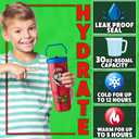 Get Trend Super Mario Tumbler Stainless Steel with Straw 30oz Kids Teens Insulated Cup with Lid Travel Mug Cups for School Sports Gifts for Kids (Red Super Mario)