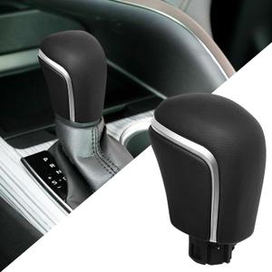 QianBao Gear Shift Knob Head Cover Compatible with Toyota Camry 2018-2024 Corolla 2018-2023 Avalon 2019-2023 CHR 2022-2023 Automotive Shift Lever Car Interior Accessories Black Silver ﻿