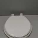 Mayfair Cassel Slow Close Toilet Seat, Easy Clean, Non Slip Premium Wood Seat, Easy Install, Made in USA, Round, White