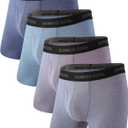 BAMBOO COOL Men's Ultra Breathable Underwear,No Riding Up Boxer Briefs with ComfortFlexible Waistband,Multipack (XXXL)