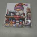 Vintage Gnome Puzzles for Adults 1000 Pieces, Pretty Colorful Stitch Yarn Jigsaw Puzzles, Funny Challenging Knitting Sewing Machine Bear Puzzle