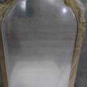 PERHOM 36"x24" Arched Decor Mirror, White Frame with Top Gold Bow