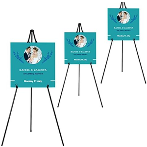 JIUYE 63" Instant Easels Stand for Wedding Sign & Posters,Adjustable Metal Easels for Display Painting Canvas,Folding Tripod with Portable Bag by JoyYeux,Black 3Pack