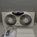 Bionaire Window Fan with Reversible Airflow Blades 3-Speed Settings, Programmable Thermostat, LED Display, Remote Control, Fits 2436" Windows, No Assembly Required