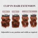Auburn Hair Extensions Clip ins for Women Cooper Red Clip in Hair Extensions 4PCS 10 Inch Short Curly Wavy Thick Syntheitc Hairpieces