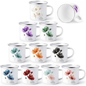 Norme 10 Pcs Chaos Coordinator Gifts Bulk Thank You Mugs Employee Appreciation Gifts 12 oz Funny Enamel Coffee Cups Gift for Mother's Day Graduation for Boss Manager Coworker Team Staff Teacher Nurse