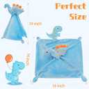 Pro Goleem Dinosaur Security Blanket Soft Loveys for Babies for Boys and Girls Newborn Lovie Infant Blankie Snuggle Toy Stuffed Animal Baby Gifts Blue 14 Inch