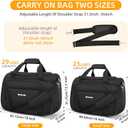 Underseat Carry On Luggage Lightweight Travel Tote Weekender Bag Overnight Duffle Bag for Travel, Travel Essentials Personal Item Travel Bag for Women and Men,Black-16Inch