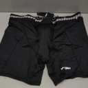 COOLOMG Mens Compression Shorts with Cup Athletic Baseball Underwear for Football MMA Lacrosse Field Hockey (XX-Large, Black)