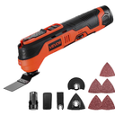 VEVOR Cordless Oscillating Tool, 12V Multitool Oscillating Saw Tool with 6 Variable Speeds 6000-17500 OPM, 3.2 Oscillation Angle, 2.0Ah Battery Pack & Charger, 8PCS Saw Accessories & LED Work Light