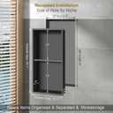 Stainless Steel Shower Niche No Tile Needed 24" X 12" Matte Black, Recessed Wall Niche with Double Shelves, Waterproof Shower Inserts Kit for Bathroom, Insert Tile Ready for Shower Wall