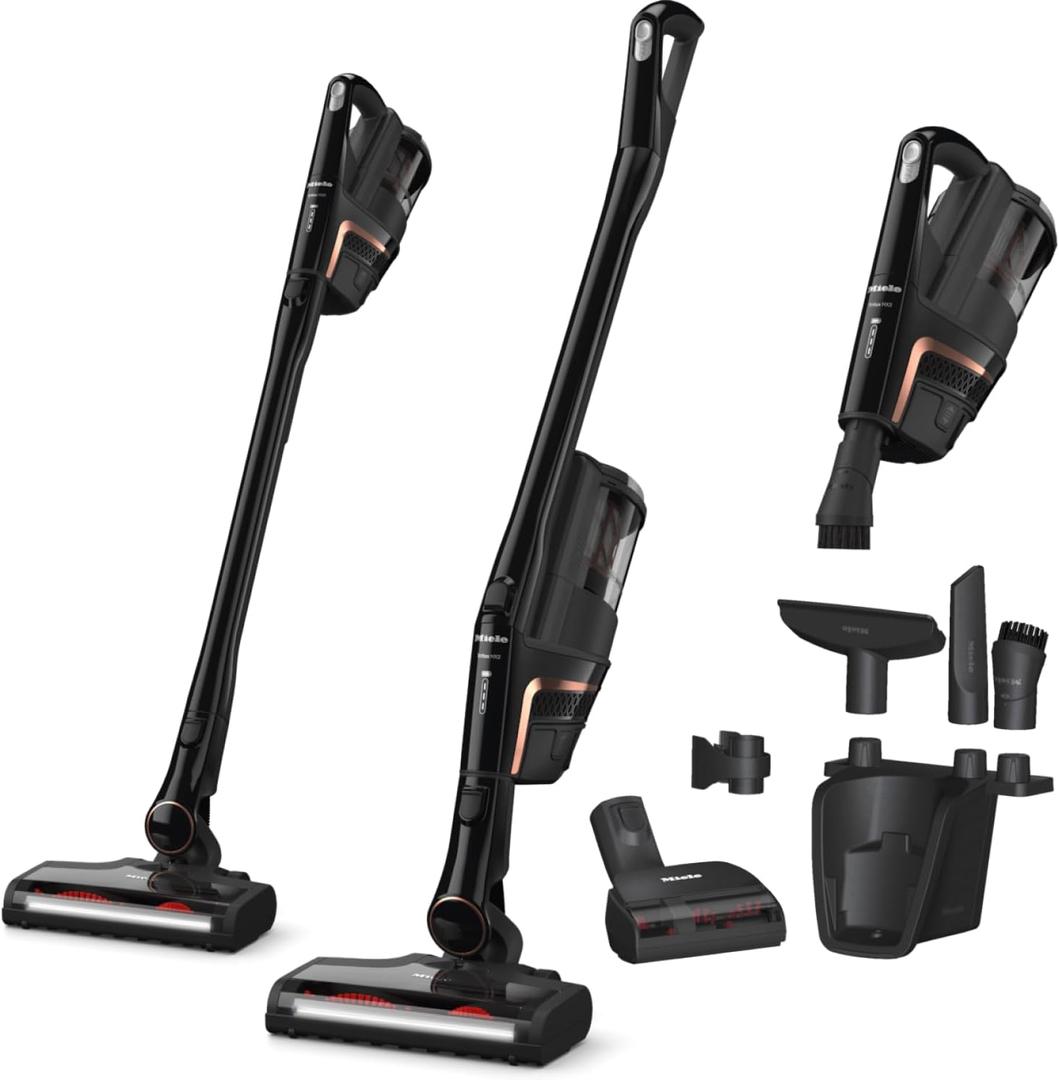 Miele Triflex HX2 Cat & Dog Cordless Stick Vacuum Cleaner 60 min runtime,Obsidian Black / Rose Gold