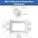 30PCS BE1-2 Electrical Outlet Box Extenders with 60 Screws, 1-Gang Box Extender, Single Gang Box Extender 1 Gang Power Switch Receptacles Accessories