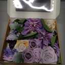 Ling's Moment Artificial Flowers Box Set for DIY Wedding Bouquets Centerpieces Arrangements Party Baby Shower Home Decorations (Dreamy Purple) (Grand, Prpl-lilac & Purple)