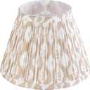 GOSO Small Pleated Art Deco Lamp Shades 1 Pack -5 *9*6.4 in Vintage Barrel Shade Bell MIni Multi-Floral Lampshades for Table Lamps Wall Lamps,Spider Lamp Shade Replacement Fabric-No Assembly Required