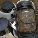 Mlambert 4 Pack Solar Hanging Lantern with Stakes, Outdoor Waterproof Solar Mason Jar Fairy String Lights Decorative Vintage Glass Lamp-Warm White