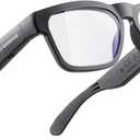 OhO Smart Glasses,Safety Glasses with Bluetooth Speaker,Indoor/Outdoor UV Protection and Voice Control,Unisex(Blue Light Lens)
