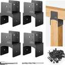 4Pack 6x6 Post Anchor Connector , Stainless Steel Post Caps Tie Bracket for 6x6 and 6x8 Wood Posts, Beam Anchor Connector, Post Base Bracket for Supporting Wood Beams