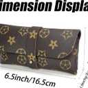 2 x Glasses storage bag Travel sunglasses myopia glasses storage bag Fashion leather storage bag (Deep Coffee)