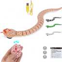 Remote Control Snake Toy RC&Robot Electric Snake Toy Fast Moving of Fake Rattlesnake Christmas Halloween Toys Party Favor Gifts Joke Prank for Kids Boys(Brown)