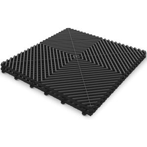 50PCS|15.7"x15.7" Garage Flooring Tiles, Non-Slip Interlocking Plastic Garage Floor Mat, Garage Organization & Garage Storage, Vented Pattern (Black)