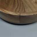 Kaizen Casa Wooden Round Shaped Serving Bowl for Fruit,Dessert Platter Tray Dish Kitchen Dining Fruit,Dessert,Snack (10 inches)