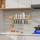 Magnetic Knife Holder for Wall, Magnet Knife Storage Strip Wooden 16.5 Inch, Use as Knife Bar, Knife Rack, Kitchen Utensil Organizers Tool, Wall Mount, Housewarming, Party, Gift