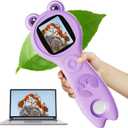 Microscope for Kids, Portable Digital Microscope with 500X Magnifying Glass, Handheld Camera Mini Pocket Magnification, Educational Christmas Birthday Gifts for Ages 4 5 6 7 8 9 10 11 12, Purple