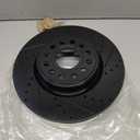 Dynamic Friction 633-40120L - Drilled and Slotted Black Zinc Brake Rotor