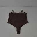 SUUKSESS Women Sexy Square Neck Thong Bodysuit Backless Cami Bodysuit Top, Size M