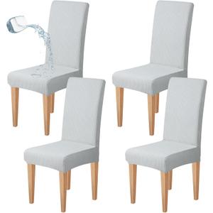 Dioxide Waterproof Chair Covers for Dining Chairs, Stretch Dining Chair Covers Set of 4, Parson Chair Slipcovers, Removable Washable Kitchen Chairs Seat Covers Protectors for Home Restaurant Banquet