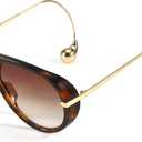 SODQW Oversized Aviator Sunglasses for Women With Earrings Trendy Large Big XL Size 2026 Designer Ladies Shades