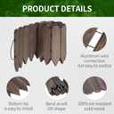 Wood Garden Edging Wood Landscape Edging Garden Fence Border Flexible Decorative Border Tree Fence for Yard Flower Bed Lawns Pathway - 9'' H x 3.96 Ft L (1 Pack)