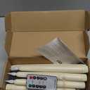 Flameless Taper Candles with Remote Control and Timer, Battery Operated LED Candlesticks with Flickering 3D Flame, 9.60.8 Inches Plastic Fake Candles for Christmas, Wedding and Home Decor (Ivory, 12)