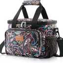 Lifewit Medium Lunch Bag Insulated Lunch Box Soft Cooler Cooling Tote for Adult Men Women, Paisley 12-Can (9L)