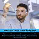Yunsailing Protective Safety Goggles Lab Over Glasses Clear Anti Fog Eye Protection Goggles for Men Women