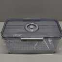 Dynta Bread Box 2 Pack Bread Storage Container Airtight Recording Time Bread Box for Kitchen Countertop Plastic Bread Keeper with Lid for Homemade Bread, Toast, Loaf, Cookies (Grey)