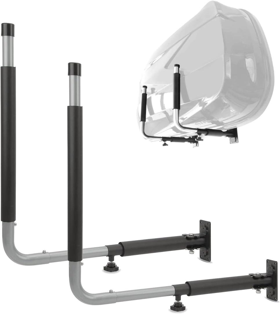 Roof Box Wall Mount, Pair of Car Roof Box Side Wall Mount Foldable & Telescopic for Roof Boxes up to 52 cm Height, Max 50 kg/110 lb Load Capacity