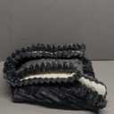 Smiry Couch Cover for Dogs Washable, Non Slip Fuzzy Pet Couch Covers for 3 Cushion Sofa Pet Friendly, Thick Soft Sofa Slipcovers Cushion Protector (Dark Grey, 27.6" x 59")