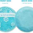 OLESILK Small Hot Cold 6 Packs, Reusable Round Gel Beads Ice Pack with Cloth Backing, Hot and Cold Therapy for Breastfeed Injury, Kids Pain Relief, Headache, Tired Eyes, Wisdom Teeth, Sinus Relief
